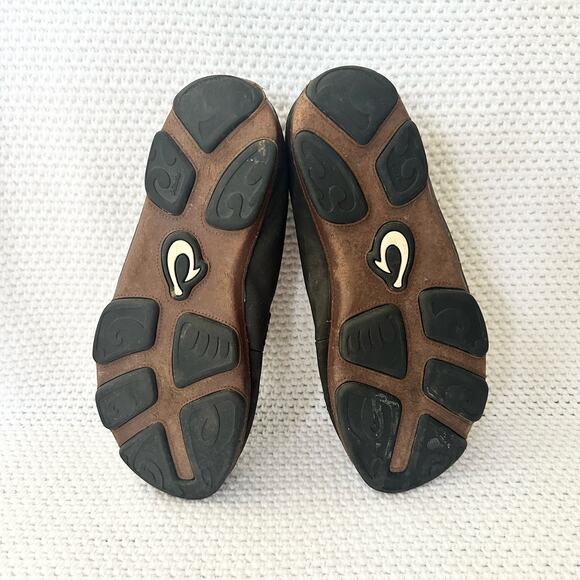 Olukai Moloa Black Toffee Leather Slip On Soft Back Comfort Loafers Men 10.5 main image 5